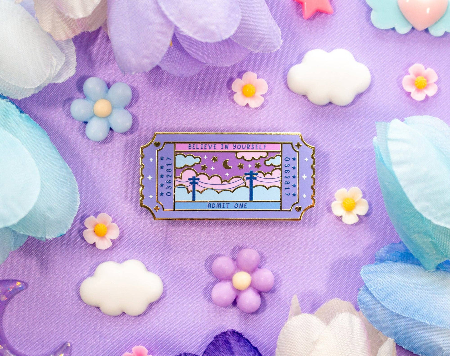 Ticket Enamel Pin