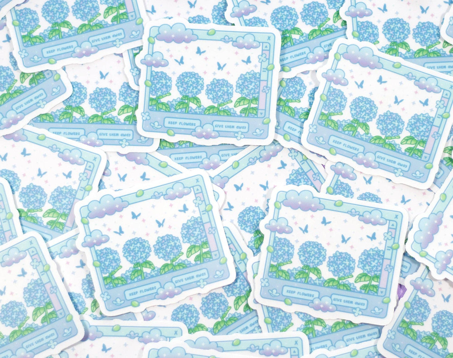 Hydrangea Dreams Clear Sticker