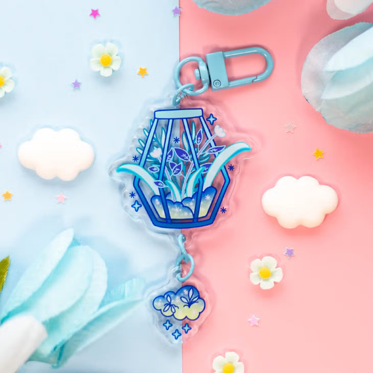 Winter Terrarium Linked Keychain