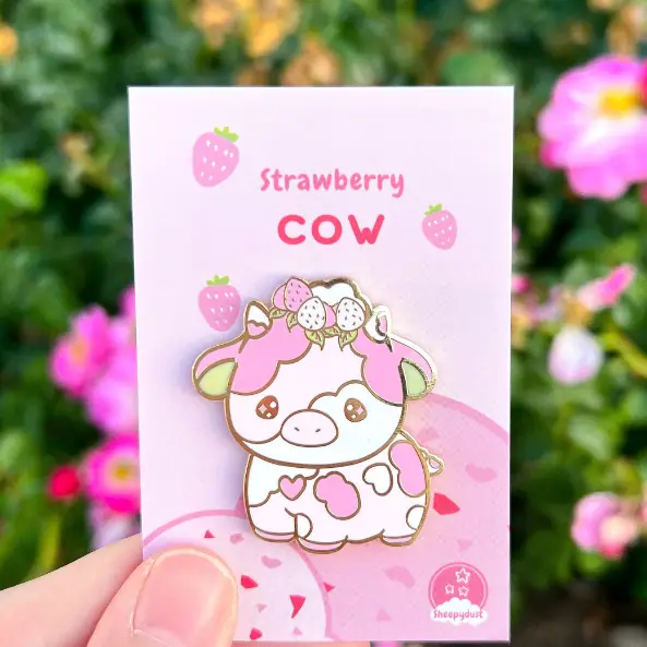 Ice Cream Cow Mystery Enamel Pin