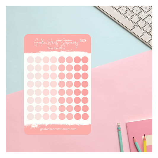 Big and Small Dots Sticker Sheet - Be Mine