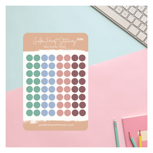 Big and Small Dots Sticker Sheet - Earthy Vibes