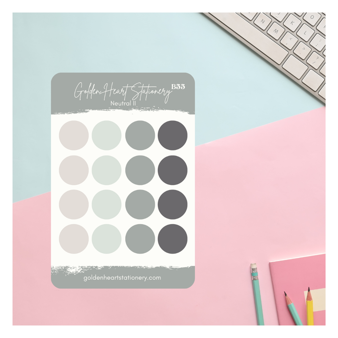 Big and Small Dots Sticker Sheet - Neutral II