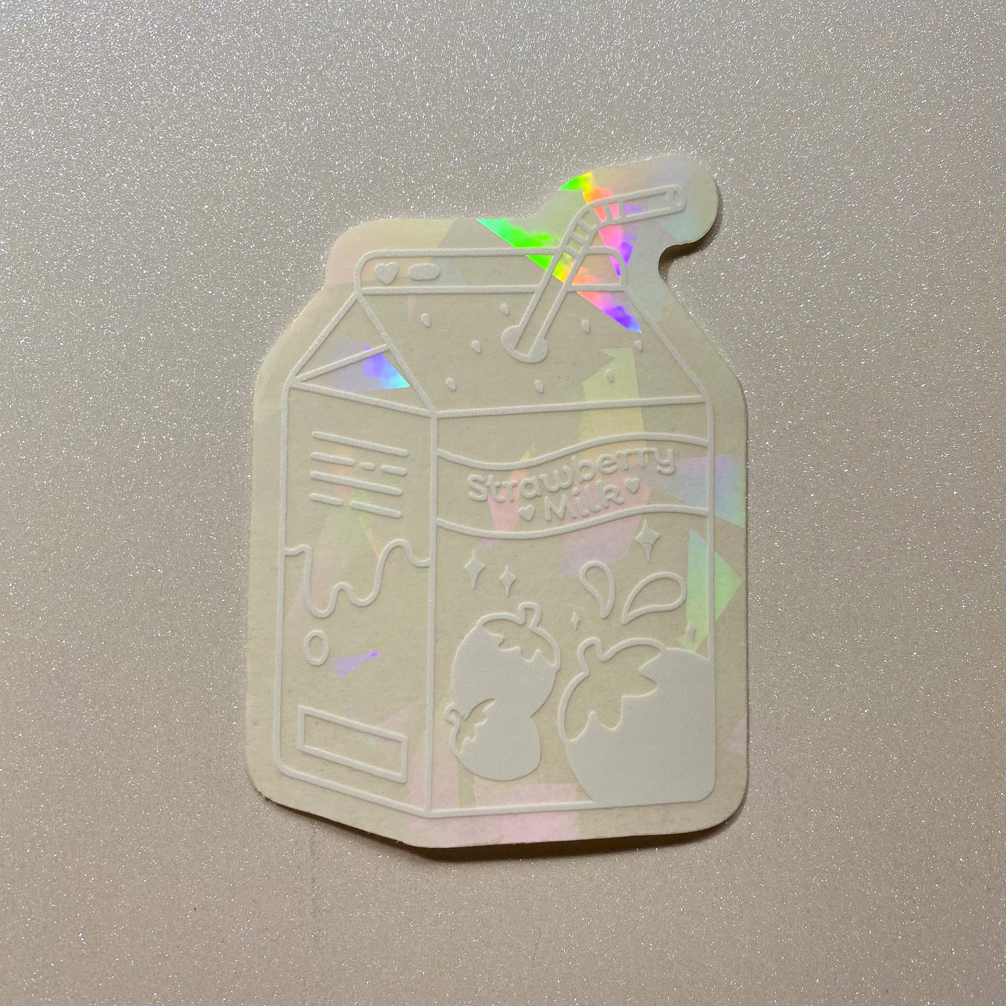 Suncatcher Window Cling - Strawberry Milk