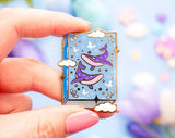 Whale Book Enamel Pin