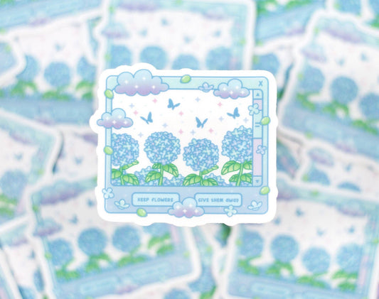 Hydrangea Dreams Clear Sticker