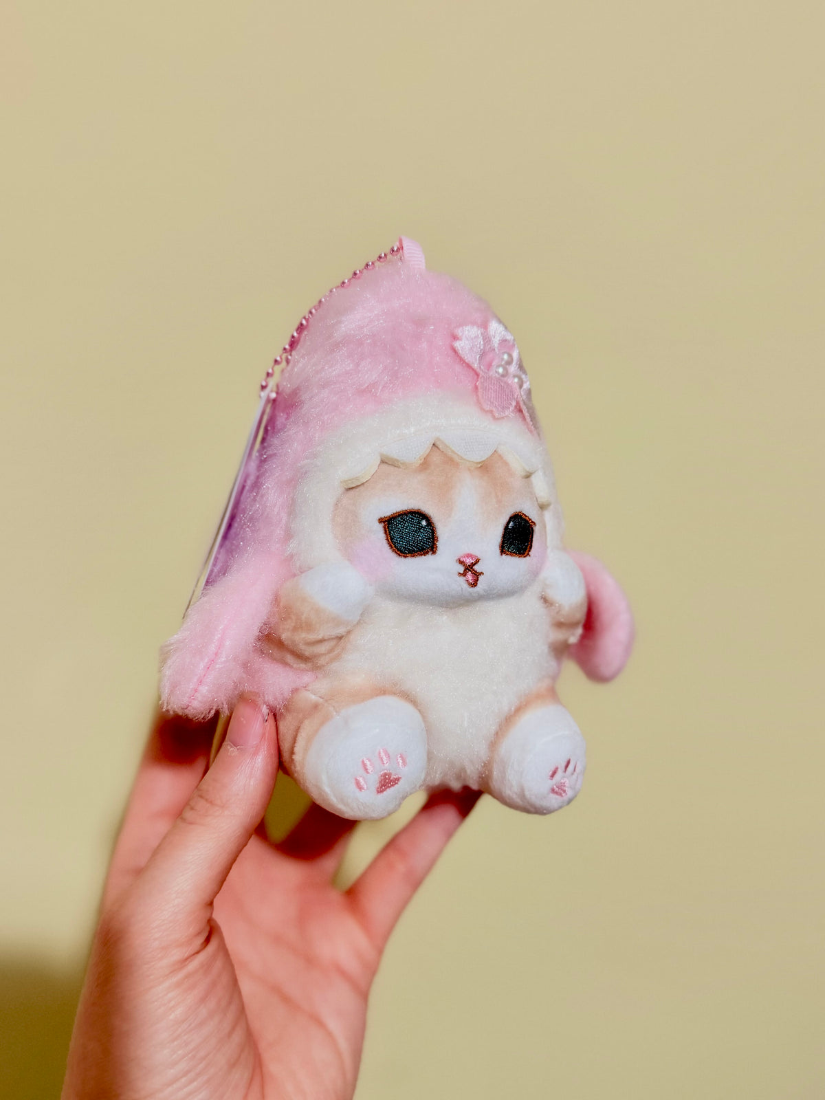 Mofusand Sharkie Pink Sakura Keychain
