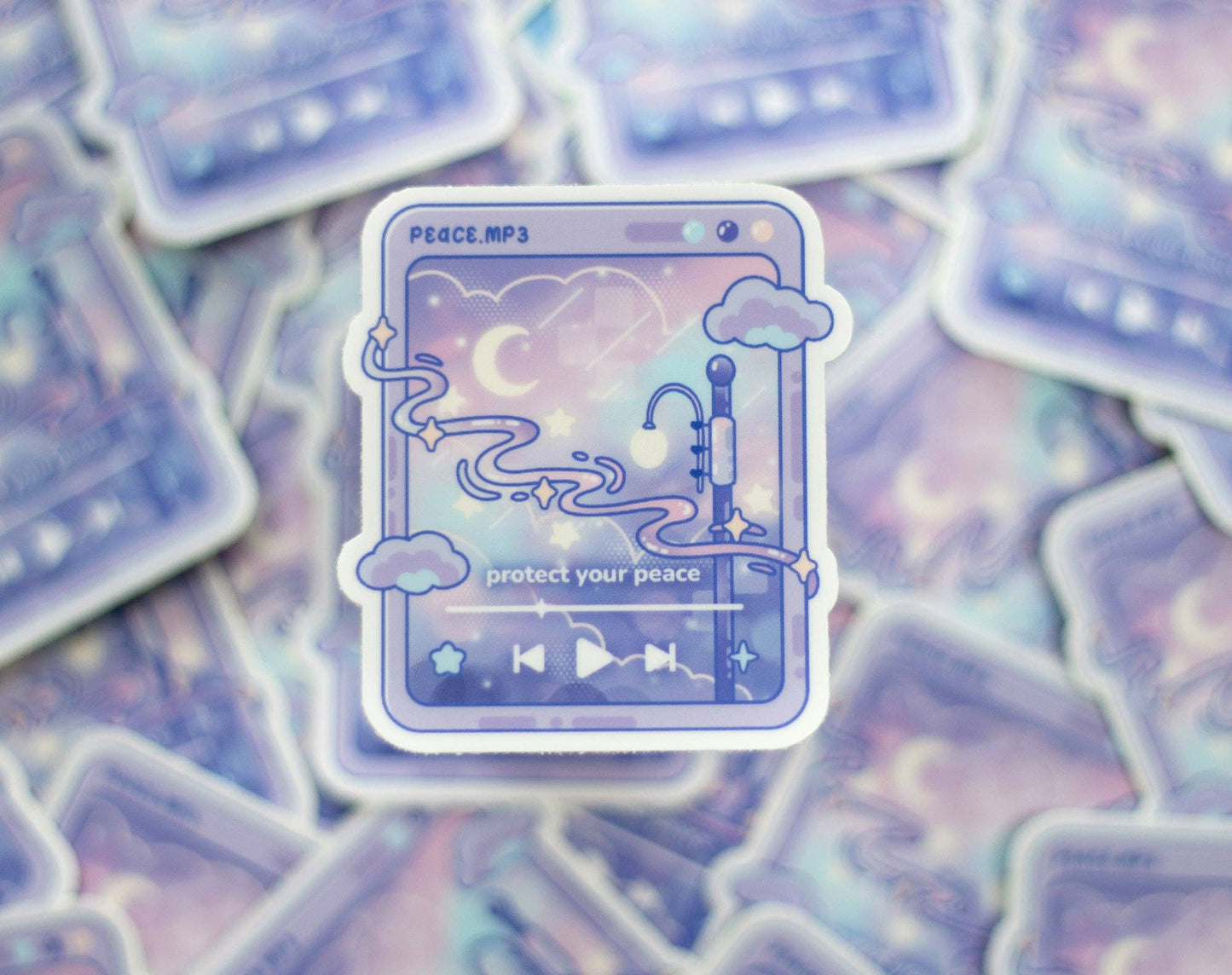 Peace Music Player Sticker