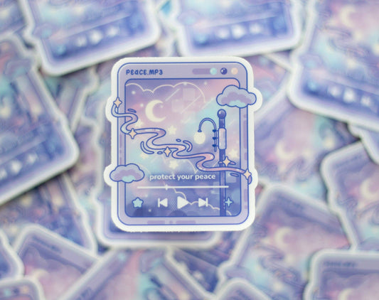 Peace Music Player Sticker