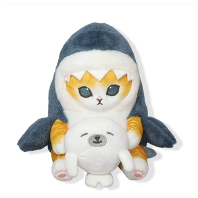 Sharkie cat & otter plushie