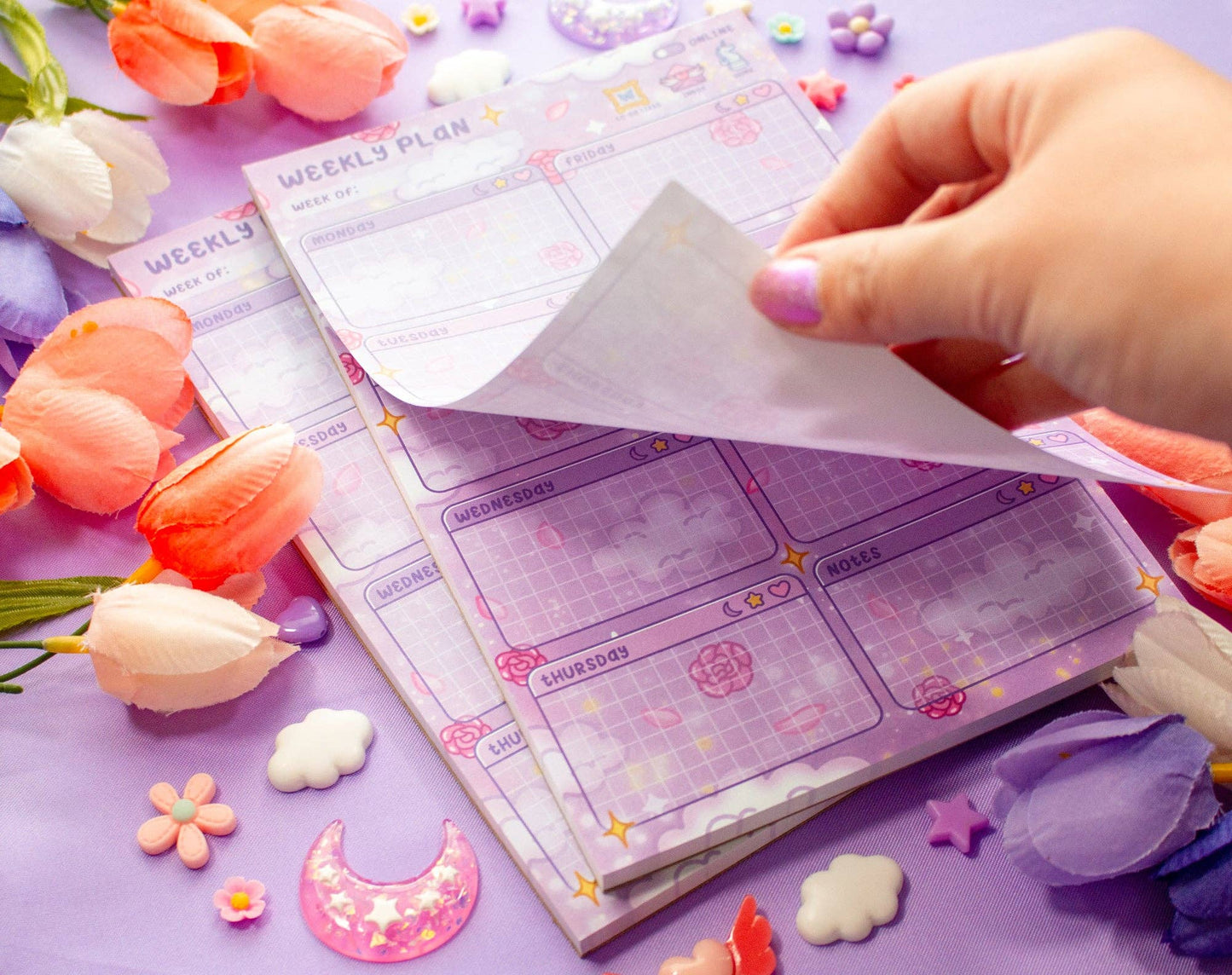 Pastel Academia Weekly Planner Pad