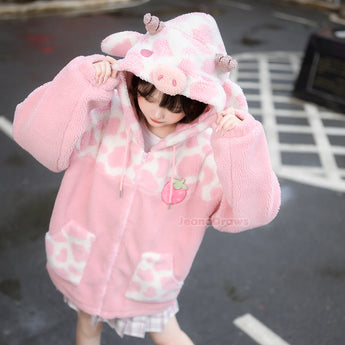 Strawberry Cow Hoodie