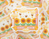 Sunflower Dreams Clear Sticker