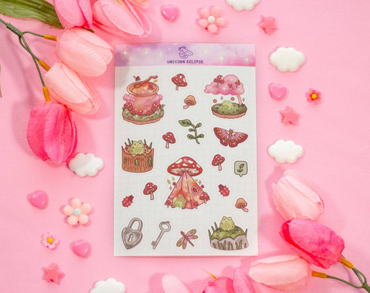 Mushroom Cottagecore Sticker Sheet