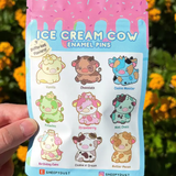 Ice Cream Cow Mystery Enamel Pin