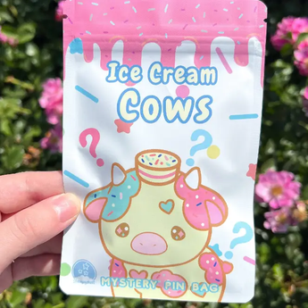 Ice Cream Cow Mystery Enamel Pin