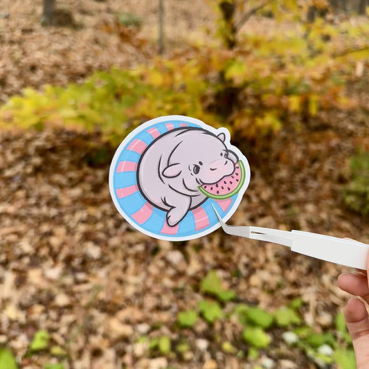 Summer Moo Deng Sticker