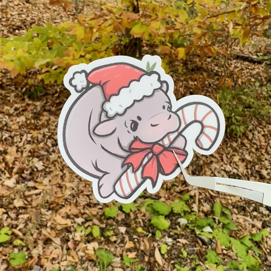 Winter Moo Deng Sticker