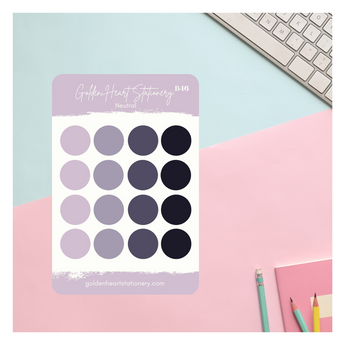 Big and Small Dots Sticker Sheet - Neutral