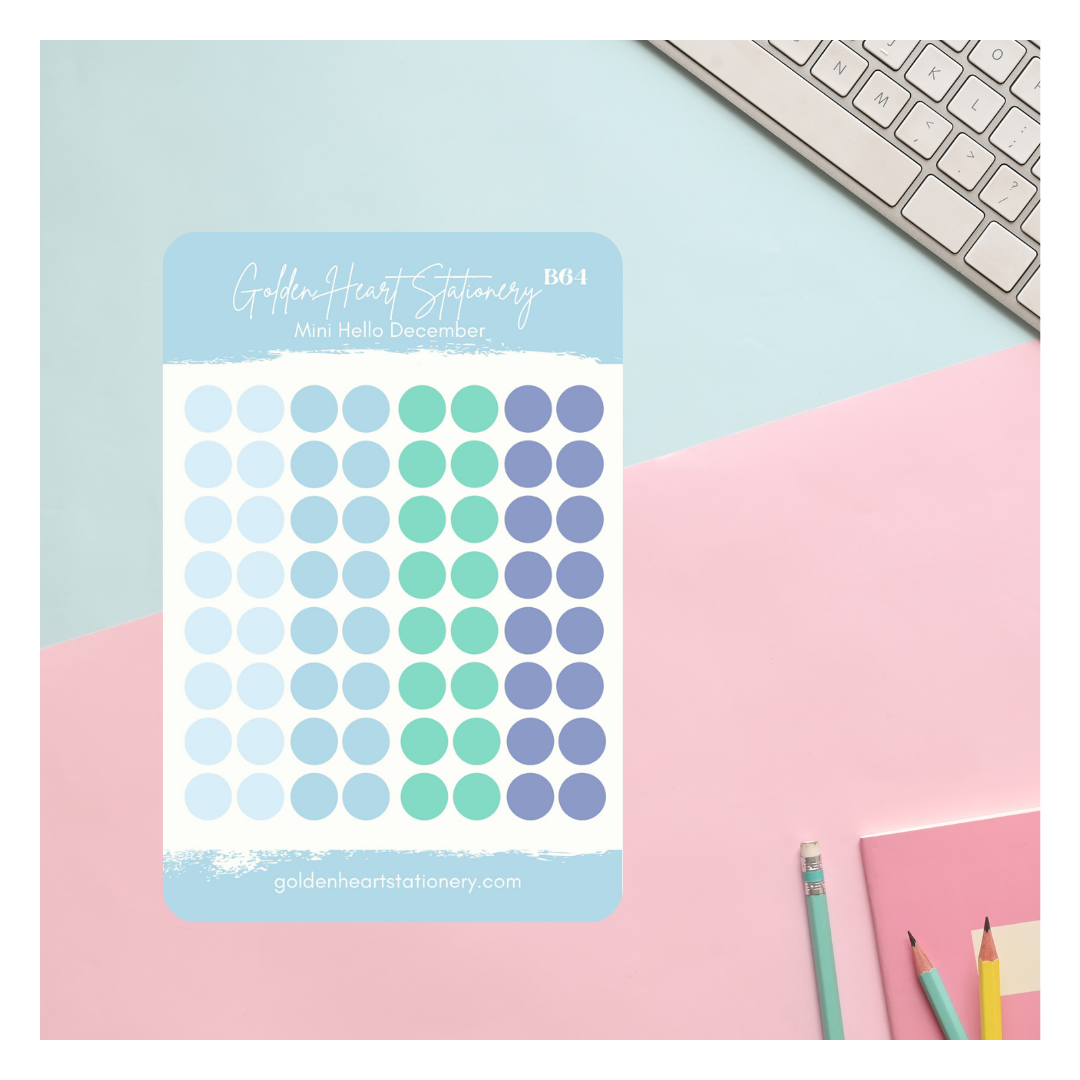 Big and Small Dots Sticker Sheet - Hello December
