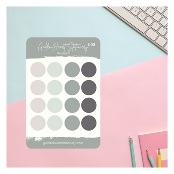 Big and Small Dots Sticker Sheet - Neutral II