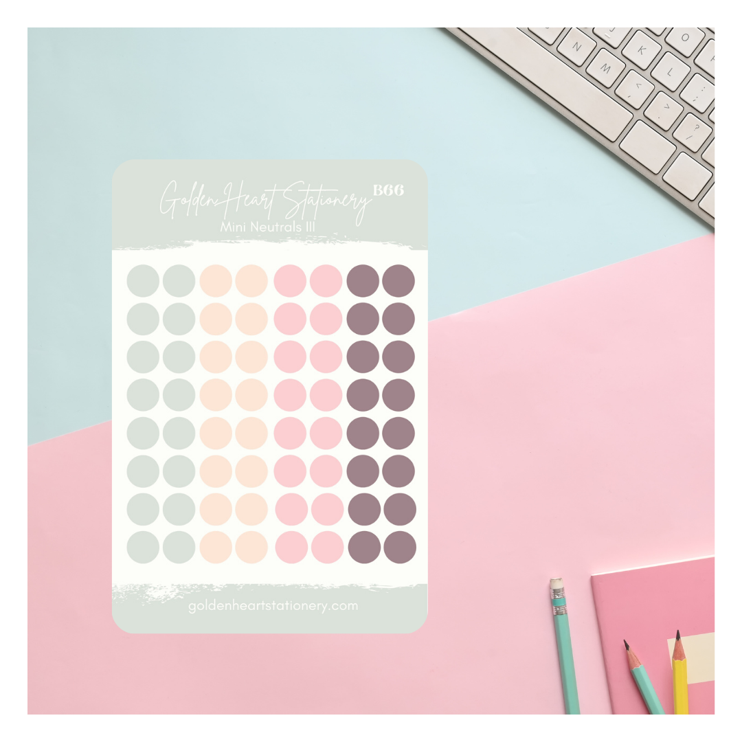 Big and Small Dots Sticker Sheet - Neutral III