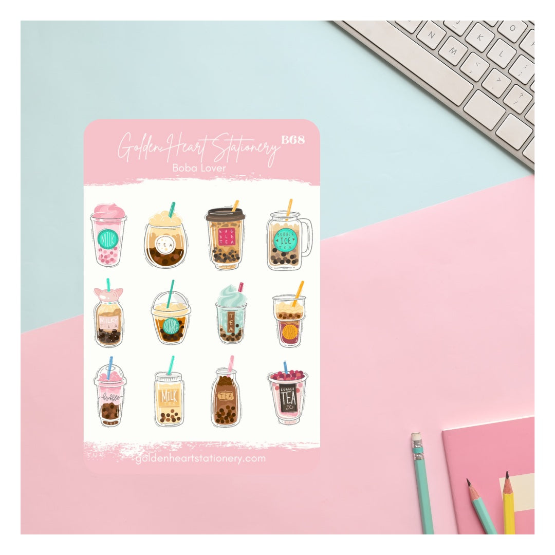 Boba Lover Sticker Sheet