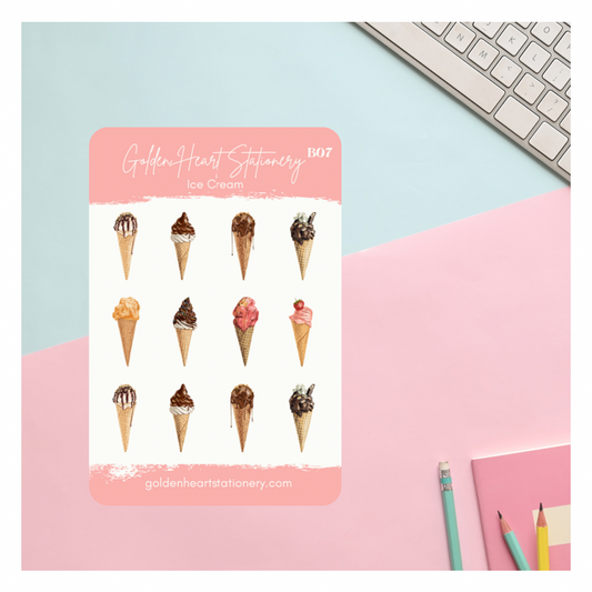 Ice Cream Sticker Sheet
