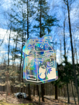Suncatcher Window Cling - Strawberry Milk