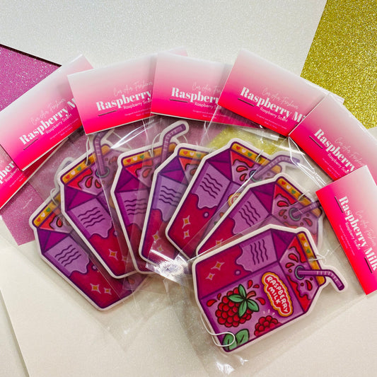 Raspberry Milk Car Air Freshener