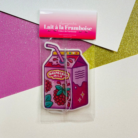 Raspberry Milk Car Air Freshener